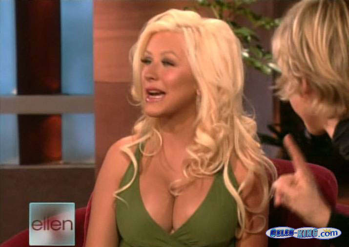 Christina Aguilera showing those huge tits of hers are those fake or for
