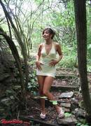 Raven Riley strips down in the woods