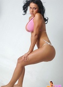 busty latina Selena Spice pink bikini